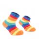 Ponožky FLUFFY s protišmykom 2ks , Velikost ponožky - 12-24 měsíců , Barva - Barevná-1