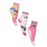 PONOŽKY Králiček BING 3ks růžová , Velikost ponožky - 19-22 , Barva - Barevná