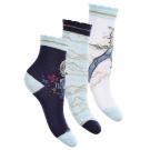 Ponožky Ľadové Kráľovstvo 3 ks , Velikost ponožky - 23-26 , Barva - Modrá