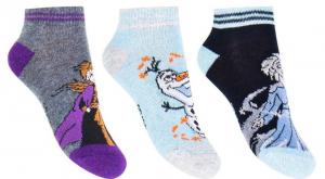 Ponožky Ľadové Kráľovstvo 3 ks , Velikost ponožky - 23-26 , Barva - Barevná