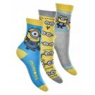 PONOŽIEK MIMONI 3ks , Velikost ponožky - 27-30 , Barva - Modro-žltá