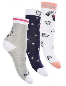 Ponožky Minnie 3ks , Velikost ponožky - 31-34 , Barva - Barevná