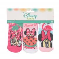 PONOŽKY MINNIE baby 3ks , Velikost - 62/68 , Barva - Ružová