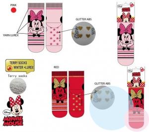 Ponožky Minnie froté , Barva - Ružová