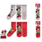 PONOŽKY MINNIE vianoce , Velikost ponožky - 23-26 , Barva - Červená