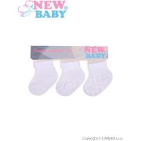 Ponožky New Baby - 3ks , Velikost - 74 , Barva - Biela