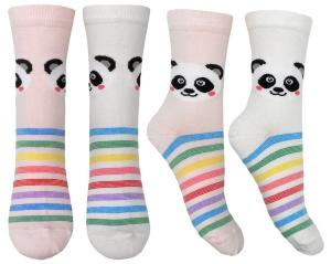 Ponožky Panda , Barva - Biela
