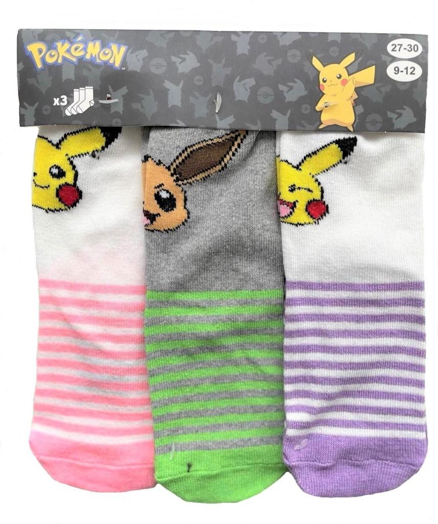 Ponožky Pokémon 3 kusy