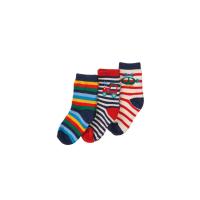 Ponožky prúžky 3ks , Velikost - 110/116 , Barva - Barevná