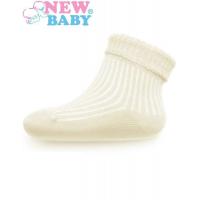 Ponožky pruhované New Baby , Velikost - 62 , Barva - Béžová