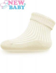 Ponožky pruhované New Baby , Barva - Béžová