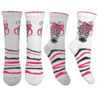 Ponožky Zebra , Velikost ponožky - 27-30 , Barva - Biela