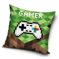 Obliečka na vankúšik GAMER , Barva - Zelená , Rozměr textilu - 40x40