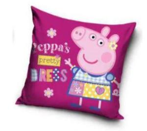 Povlak na vankúšik Peppa Pig , Barva - Malinová , Rozměr textilu - 40x40