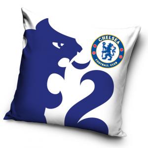 Obliečka na vankúšik Chelsea FC Blue Lion , Barva - Bielo-modrá , Rozměr textilu - 40x40