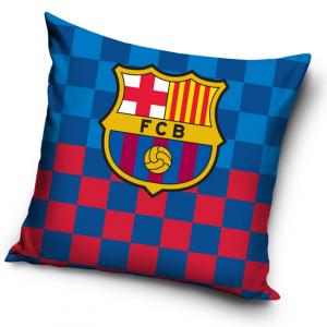 Obliečka na vankúšik FC Barcelona Half Chessboard , Rozměr textilu - 40x40