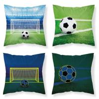 Obliečka na vankúšik Futbal svietiaci , Barva - Zelená , Rozměr textilu - 40x40