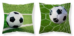 Obliečka na vankúšik Futbalová lopta micro , Barva - Zelená