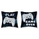 Obliečka na vankúšik Game Over micro , Barva - Čierna , Rozměr textilu - 40x40