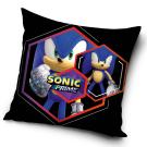 Obliečka na vankúšik Ježko Sonic Prime , Barva - Čierna , Rozměr textilu - 40x40