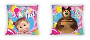 Obliečka na vankúšik Máša a Medveď párty , Rozměr textilu - 40x40