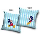 Obliečka na vankúšik Mickey Mouse Ja si Pískam , Barva - Světlo modrá , Rozměr textilu - 40x40