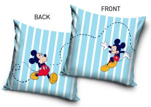 Obliečka na vankúšik Mickey Mouse Ja si Pískam , Barva - Světlo modrá , Rozměr textilu - 40x40