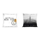 Povlak na vankúšik New York micro , Barva - Bielo-čierna , Rozměr textilu - 40x40