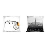 Povlak na vankúšik New York micro , Barva - Bielo-čierna , Rozměr textilu - 40x40