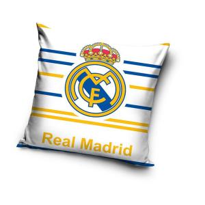 Povlak na vankúšik Real Madrid prúžky , Rozměr textilu - 40x40