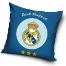 Povlak na vankúšik Real Madrid Three Stars , Barva - Modrá , Rozměr textilu - 40x40
