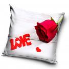 Obliečka na vankúšik Ruže z lásky , Barva - Biela , Rozměr textilu - 40x40