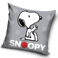 Obliečka na vankúšik Snoopy Grey , Barva - Šedá , Rozměr textilu - 40x40
