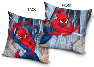 Povlak na polštářek Spider-Man Zasahuje , Barva - Modro-červená , Rozměr textilu - 40x40