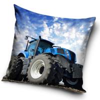 Obliečka na vankúšik Traktor , Barva - Modrá , Rozměr textilu - 40x40