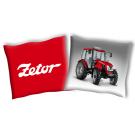 Povlak na vankúšik Traktor Zetor 2 , Barva - Bielo-červená , Rozměr textilu - 40x40