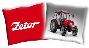Povlak na vankúšik Traktor Zetor 2 , Barva - Bielo-červená , Rozměr textilu - 40x40
