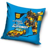 Obliečka na vankúšik Transformers Bumblebee , Barva - Modrá , Rozměr textilu - 40x40