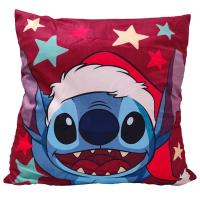 Povlak na polštářek Vánoční Lilo a Stitch , Barva - Vínová , Rozměr textilu - 40x40