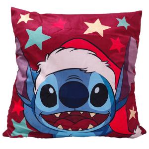Povlak na polštářek Vánoční Lilo a Stitch , Barva - Vínová , Rozměr textilu - 40x40
