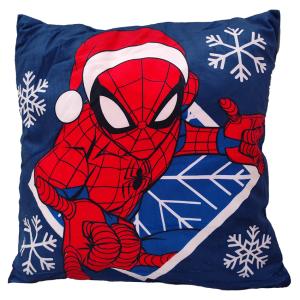 Povlak na polštářek Vánoční Spider-Man , Barva - Modro-červená , Rozměr textilu - 40x40