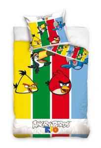 Obliečky Angry Birds pruhy , Rozměr textilu - 140x200