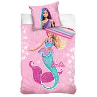 Obliečky Barbie Morská Panna , Barva - Ružová , Rozměr textilu - 140x200