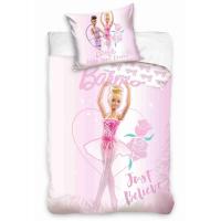 Obliečky Barbie Princezná Baletka , Barva - Svetlo ružová , Rozměr textilu - 140x200