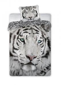 Obliečky Biely Tiger , Barva - Šedá , Rozměr textilu - 140x200