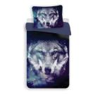 Povlečení Blue Wolf 3D , Barva - Tmavo modrá , Rozměr textilu - 140x200