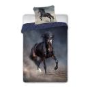 Obliečky Čierny kôň , Barva - Tmavo šedá , Rozměr textilu - 140x200