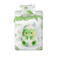 Obliečky do postieľky Dino baby , Barva - Zelená , Rozměr textilu - 100x135