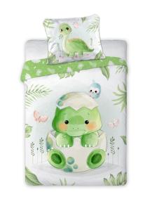 Obliečky do postieľky Dino baby , Barva - Biela , Rozměr textilu - 100x135