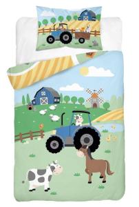 Obliečky do postieľky Farma blue , Rozměr textilu - 100x135